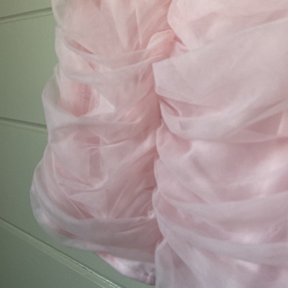 Pink Tulle Co Ord Ruched Mini Skirt Size 8 - Picture 6 of 8